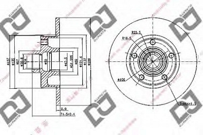 DJ PARTS bd1979 -  Тормозной диск